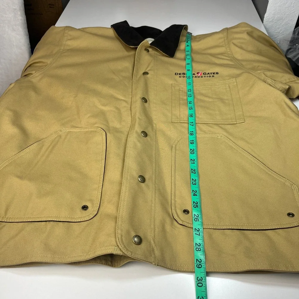 Filson Dry Tin Lined Cloth Field Jacket Vintage NWT Mens XXL USA Tan Embroidered